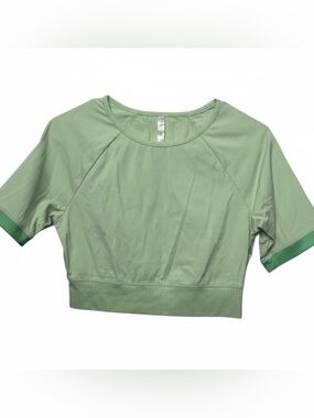 Fabletics Sage Green Crop Top - Size Large
